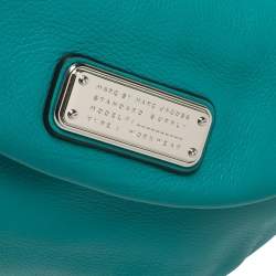 Pre Owned Marc by Marc Jacobs Aqua Blue Leather Crossbody Bag