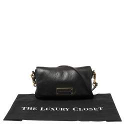 Pre Owned حقيبة كروس مارك باي مارك جاكوبس تو هوت تو هاندل جلد أسود