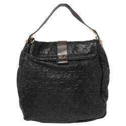 Pre Owned حقيبة هوبو مارك باي مارك جاكوبس مجعد موس جلد نقش شعار دريمي كحلي