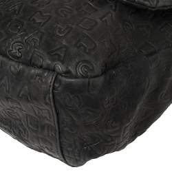 Pre Owned حقيبة هوبو مارك باي مارك جاكوبس مجعد موس جلد نقش شعار دريمي كحلي