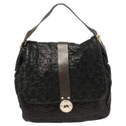 Pre Owned حقيبة هوبو مارك باي مارك جاكوبس مجعد موس جلد نقش شعار دريمي كحلي