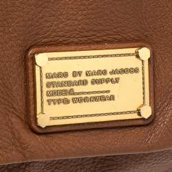 Pre Owned حقيبة مارك باي مارك جاكوبس كيو ليل يوكيتا كلاسيكية جلد بني بيد علوية