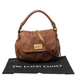 Pre Owned حقيبة مارك باي مارك جاكوبس كيو ليل يوكيتا كلاسيكية جلد بني بيد علوية
