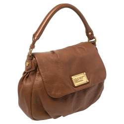 Pre Owned حقيبة مارك باي مارك جاكوبس كيو ليل يوكيتا كلاسيكية جلد بني بيد علوية