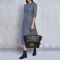 Pre Owned حقيبة يد توتس مارك باي مارك جاكوبس بيانكا جلد أسود