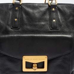 Pre Owned حقيبة يد توتس مارك باي مارك جاكوبس بيانكا جلد أسود