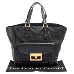 Pre Owned حقيبة يد توتس مارك باي مارك جاكوبس بيانكا جلد أسود