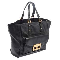 Pre Owned حقيبة يد توتس مارك باي مارك جاكوبس بيانكا جلد أسود