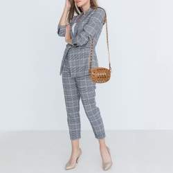 مملوكة مسبقًا حقيبة كروس مارك باي مارك جاكوبس مرصعة مستديرة جلد بني فاتح