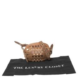 مملوكة مسبقًا حقيبة كروس مارك باي مارك جاكوبس مرصعة مستديرة جلد بني فاتح