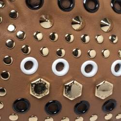 مملوكة مسبقًا حقيبة كروس مارك باي مارك جاكوبس مرصعة مستديرة جلد بني فاتح