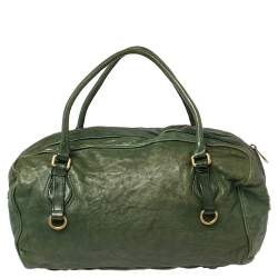 Pre Owned حقيبة مارك باي مارك جاكوبس بوسطون دوفيل جلد أخضر 