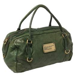 Pre Owned حقيبة مارك باي مارك جاكوبس بوسطون دوفيل جلد أخضر 
