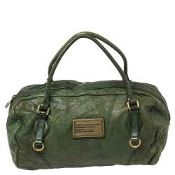 Pre Owned حقيبة مارك باي مارك  جاكوبس بوسطون دوفيل جلد أخضر 