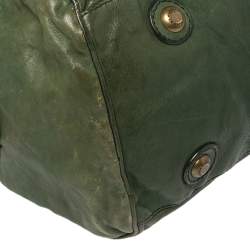 Pre Owned حقيبة مارك باي مارك جاكوبس بوسطون دوفيل جلد أخضر 