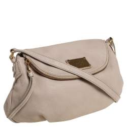 Pre Owned Marc by Marc Jacobs Beige Leather Classic Q Natasha Crossbody Bag