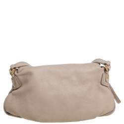 Pre Owned Marc by Marc Jacobs Beige Leather Classic Q Natasha Crossbody Bag