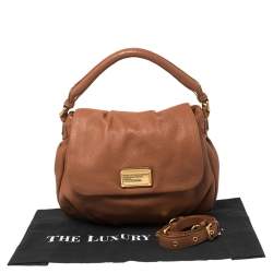 Pre Owned حقيبة مارك باي مارك جاكوبس كيو ليل أوكيتا كلاسيكية جلد ناعم بني بيد علوية     