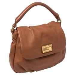 Pre Owned حقيبة مارك باي مارك جاكوبس كيو ليل أوكيتا كلاسيكية جلد ناعم بني بيد علوية     