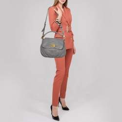 Marc by Marc Jacobs Grey Soft Leather Classic Q Lil Ukita Top Handle Bag