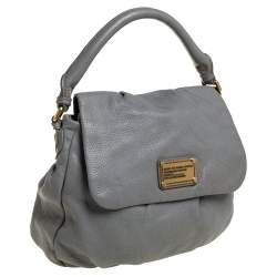 Marc by Marc Jacobs Grey Soft Leather Classic Q Lil Ukita Top Handle Bag