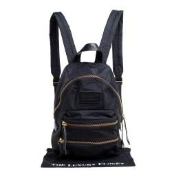 Pre Owned Marc by Marc Jacobs Black Nylon and Leather Biker Backpack