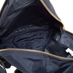 Pre Owned Marc by Marc Jacobs Black Nylon and Leather Biker Backpack