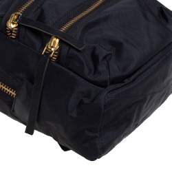Pre Owned Marc by Marc Jacobs Black Nylon and Leather Biker Backpack