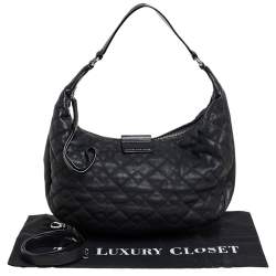 Marc by Marc Jacobs Black Quilted Leather Moto Hobo