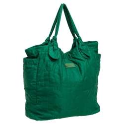 Pre Owned Marc by Marc Jacobs Green Nylon Large Pretty Tate Tote