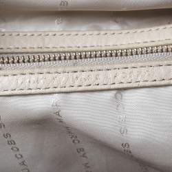 مملوكة مسبقًا حقيبة يد توتس مارك باي مارك جاكوبس تو هوت تو هاندل جلد كريمي 