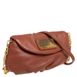 Pre Owned حقيبة كروس مارك باي مارك جاكوبس كيو كارلي كلاسيك جلد بني