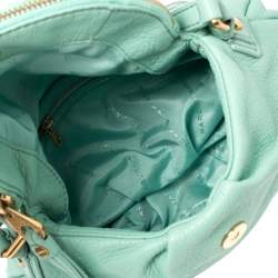 Pre Owned Marc by Marc Jacobs Mint Green Leather Mini Q Natasha Shoulder Bag
