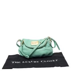 Pre Owned Marc by Marc Jacobs Mint Green Leather Mini Q Natasha Shoulder Bag