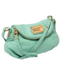 Pre Owned Marc by Marc Jacobs Mint Green Leather Mini Q Natasha Shoulder Bag