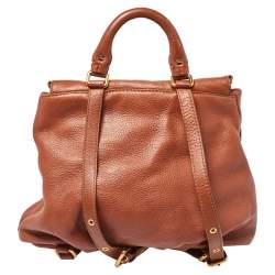Pre Owned Marc by Marc Jacobs Brown Classic Q Mariska Leather Backpack