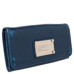 Marc by Marc Jacobs Blue Leather Flat Wallet