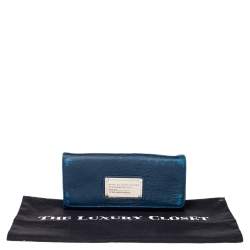 Marc by Marc Jacobs Blue Leather Flat Wallet