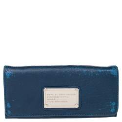 Marc by Marc Jacobs Blue Leather Flat Wallet