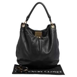Pre Owned Marc by Marc Jacobs Black Leather Classic Q Hillier Hobo
