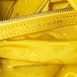 Pre Owned حقيبة هوبو مارك باي مارك جاكوبس تو هوت تو هاندل جلد أصفر رباط