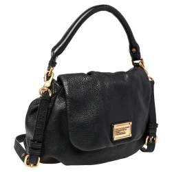 Pre Owned Marc by Marc Jacobs Black Soft Leather Classic Q Lil Ukita Top Handle Bag