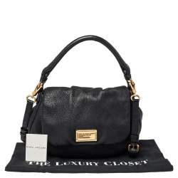 Pre Owned Marc by Marc Jacobs Black Soft Leather Classic Q Lil Ukita Top Handle Bag
