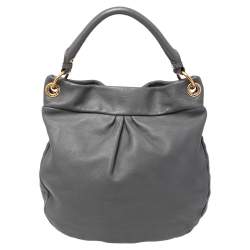 Pre Owned حقيبة هوبو مارك باي مارك جاكوبس كلاسيك كيو هيلير جلد رصاصي