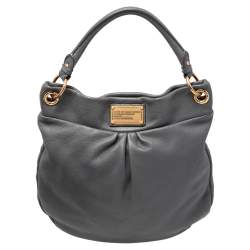 Pre Owned حقيبة هوبو مارك باي مارك جاكوبس كلاسيك كيو هيلير جلد رصاصي