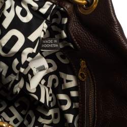 Pre Owned Marc by Marc Jacobs Chocolate Brown Leather Classic Q Hillier Hobo