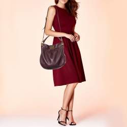 Pre Owned Marc by Marc Jacobs Burgundy Leather Classic Q Hillier Hobo Bag