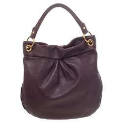 Pre Owned Marc by Marc Jacobs Burgundy Leather Classic Q Hillier Hobo Bag
