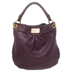 Pre Owned Marc by Marc Jacobs Burgundy Leather Classic Q Hillier Hobo Bag