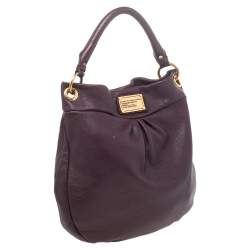 Pre Owned Marc by Marc Jacobs Burgundy Leather Classic Q Hillier Hobo Bag